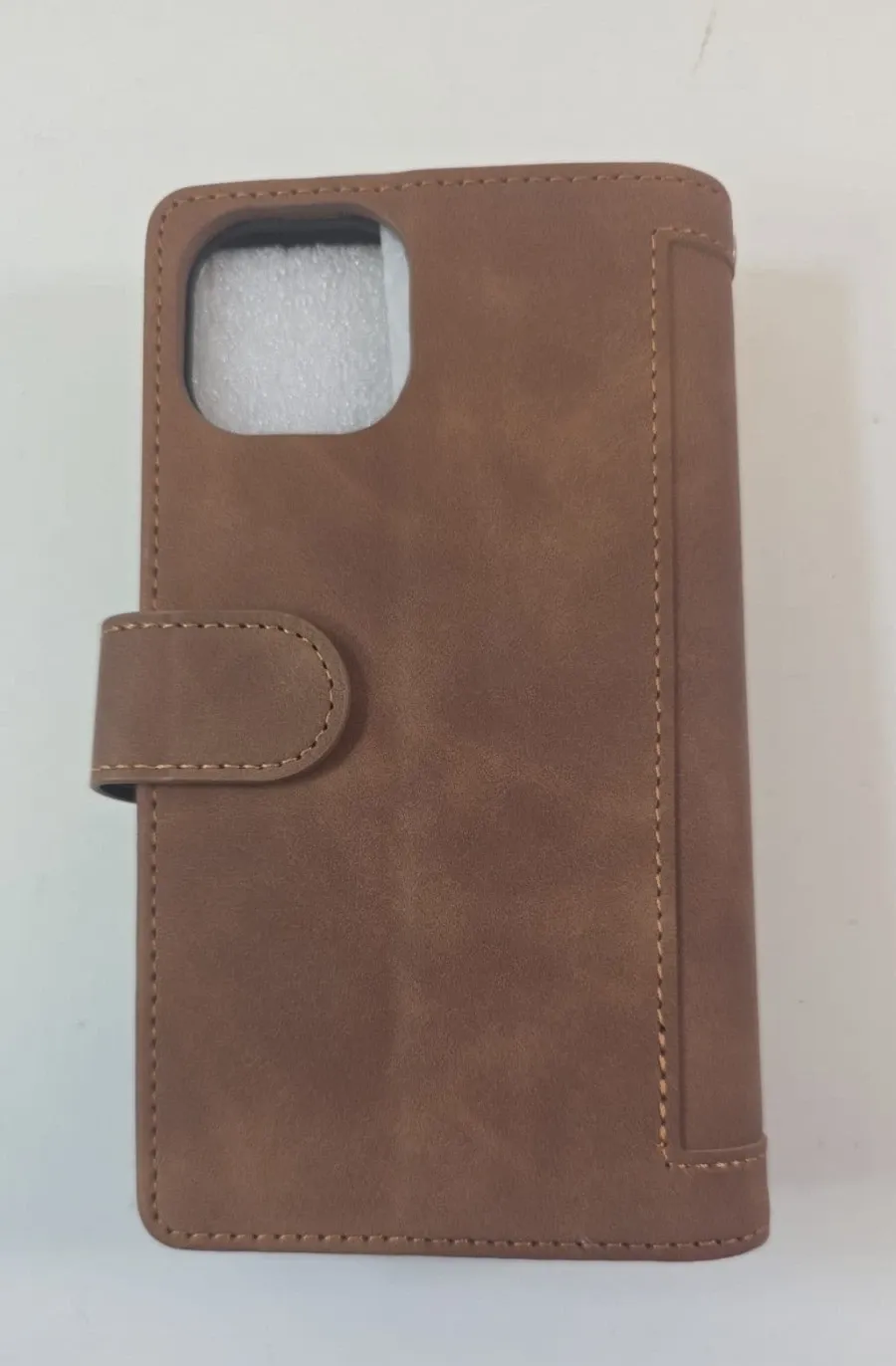 UEEBAI Wallet Case for iPhone 15 6.1" PU Leather Card Holder Brown - View 4