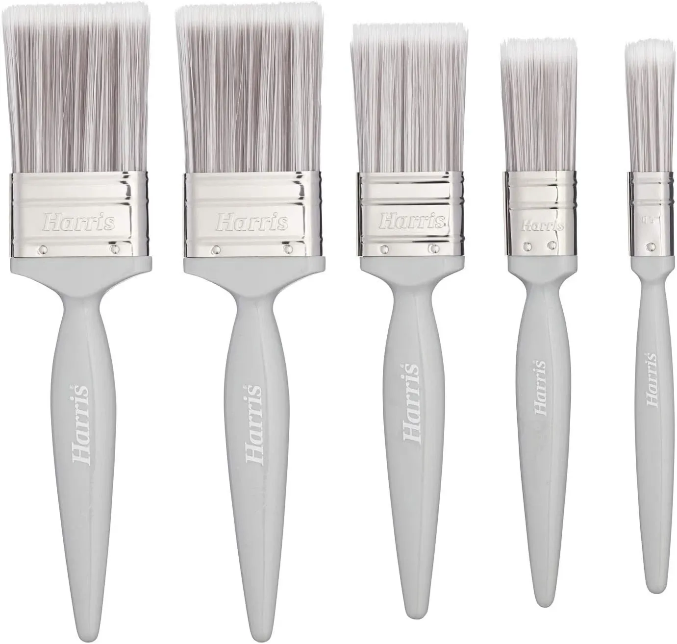 Harris Essentials Paint Brush Set Pack of 5 0.5”–2” Walls & Ceilings - View 1