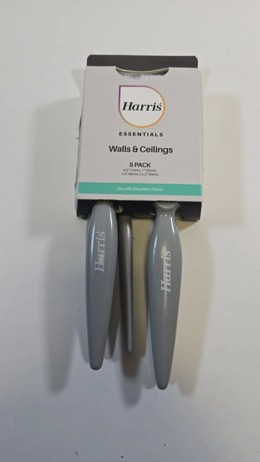 Harris Essentials Paint Brush Set Pack of 5 0.5”–2” Walls & Ceilings - View 3